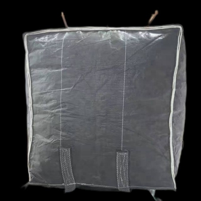 Quarto 100*100*120cm PP Ton Bags Empty Dustproof Gray de FIBC com laços de canto transversais